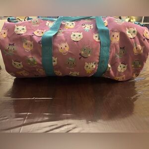 Pottery Barn Kids Lavender Kitty Duffle Bag